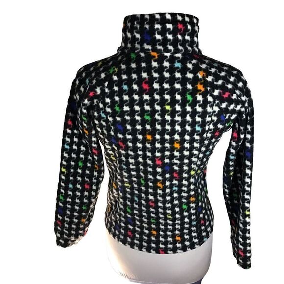 Columbia Zip up Fleece, Fits a Small woman, but Youth 10/12 dopamine houndstooth - Picture 4 of 8